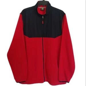 ATHLETIC WORKS Men's Activewear Athleisure Red Sports Breathable Zipper Jacket